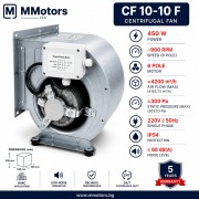 Центробежен двойнозасмукващ вентилатор MMotors CF 10-10 F 6P 1V, 450 W