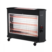 Кварцова печка Eurolamp 2FACE 2800W с термостат, черна, 300-41403