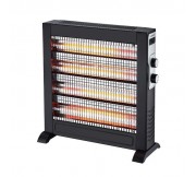 Кварцова печка Eurolamp SLIM 2800 W с термостат, черна, 300-41402