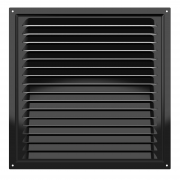 Метална вентилационна решетка VENTEUROPE 2525ME, 250 × 250 mm, черна, с мрежа