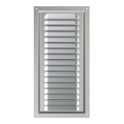 Метална вентилационна решетка VENTEUROPE 1530MC, 150 × 300 mm, сребриста, с мрежа