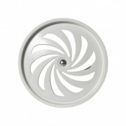 Кръгла плъзгаща се вентилационна решетка Ø 118 mm бяла ламинирана