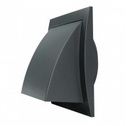 Вентилационна решетка, пластмаса Europlast ND10FVA 148x153mm, Ø100 с клапа, антрацит