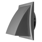 Вентилационна решетка, пластмаса Europlast ND10FVP 148x153mm, Ø100 с клапа, сива