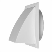 Вентилационна решетка, пластмасова Europlast ND12FV 190x190mm, Ø125 с клапа, бяла