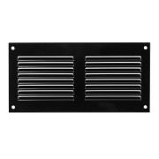 Вентилационна решетка със защитна мрежа, метална Europlast MR2010M 200x100mm, черна