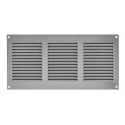 Вентилационна решетка със защитна мрежа, метална Europlast MR3015P 300x150mm, сива