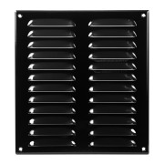 Вентилационна решетка със защитна мрежа, метална Europlast MR2628M 260x280mm, черна