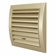 Вентилационна решетка със защитна мрежа, пластмаса Europlast ND10RG 148x153mm, Ø100 злато