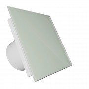 Вентилатор за баня VENTEUROPE EON BD100/8671 Ø100 mm, стъклен панел бяло