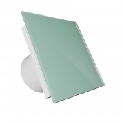 Вентилатор за баня VENTEUROPE EON BD100/9073 Ø100 mm, стъклен панел аквамарин